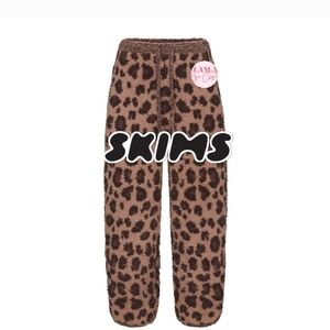 NWT SKIMS Cozy Fairisle Kids Sienna Leopard Print 6/7